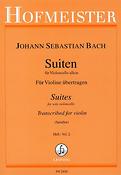 Johann Sebastian Bach: Suiten For Cello. for Violine übertragen, Heft 2