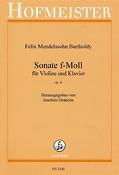 Felix Mendelssohn Bartholdy: Sonate f-Moll, op. 4