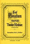 Theodor Kirchner: Fünf Sonatinen, op. 70(Sonatine Nr. 5, B-Dur)