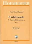 Franz Xaver Clausing: Kirchensonate, op. 5b(Clarinet in A and Organ)