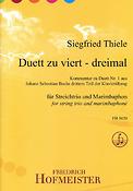 Duett zu viert - dreimal(Kommentar zu Duett Nr. 1 aus Johann Sebastian Bachs drittem Teil der Klavierübung)