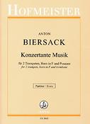 Anton Biersack: Konzertante Musik(fuer 2 Trompeten, Horn in F und Posaune)