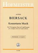 Anton Biersack: Konzertante Musik / Stimmensatz(fuer 2 Trompeten, Horn in F und Posaune)