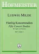 Ludwig Milde: 50 Konzertstudien, op. 26, Heft 1