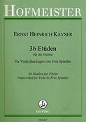 36 Etüden for Violine, op. 20(for Viola übertragen)