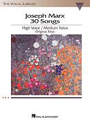 Joseph Marx - 3 Songs(Original Keys fuer High Voice/Medium Voice The Vocal Library)