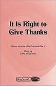 It Is Right to Give Thanks (SATB)