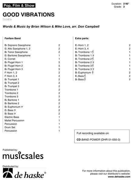 Good Vibrations (Partituur Fanfare)