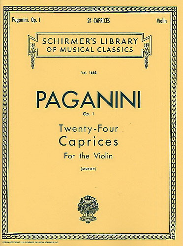 Paganini: Twenty-Four Caprices fuer Solo Violin Op.1
