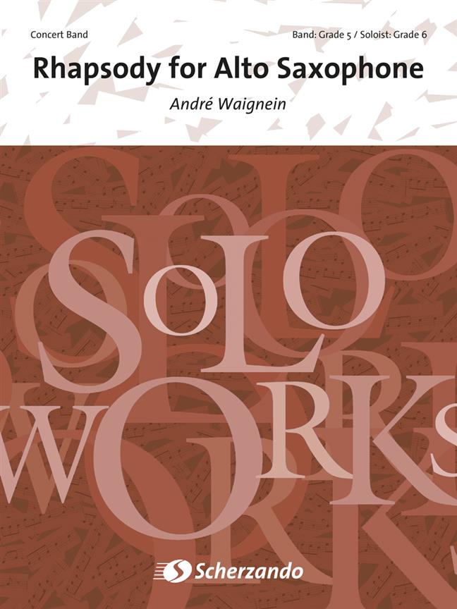 Andre Waignein: Rhapsody For Alto Saxophone (Partituur Harmonie)