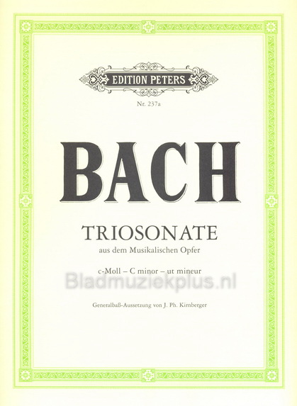 Bach: Triosonate C-Moll (1747) -Fur Flöte, Violine Und Basso Continuo – Aus “Das Musikalische Opfuer” Bwv 1079