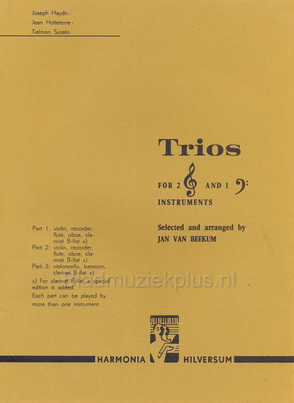 Jan van Beekum: Trios 2 (Viool/Bassleutel)
