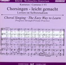 Bach: Weihnachtsoratorium (CD Chorstimme Bass)