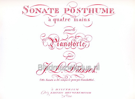 Dussek: Sonate Posthume (Piano 4-handig)