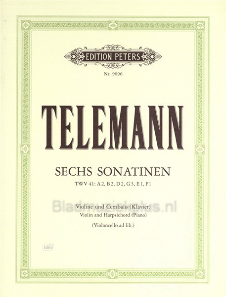 Telemann: 6 Sonatinen (Viool, Piano)