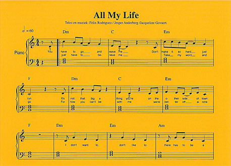 Krezip: All My Life Piano