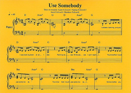 Laura Jansen: Use Somebody Piano