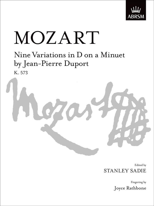 Nine Variations in D on a Minuet by J-P Duport