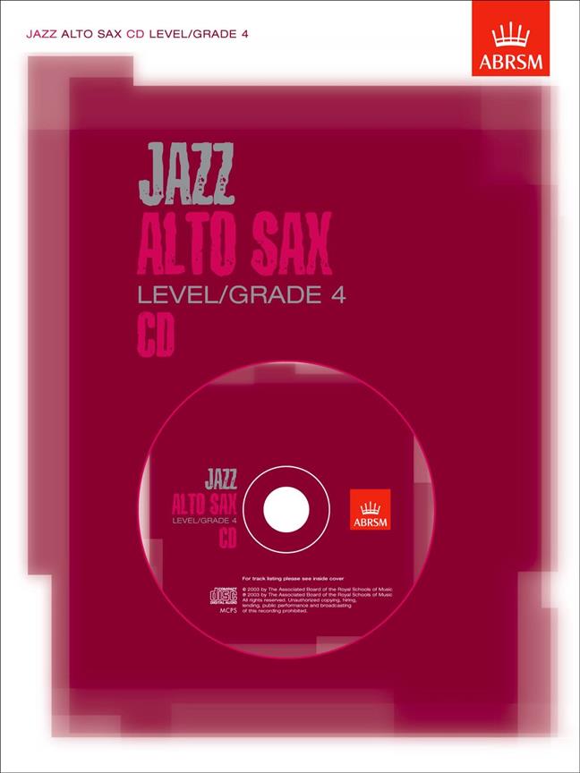 Jazz Alto Sax CD Level/Grade 4