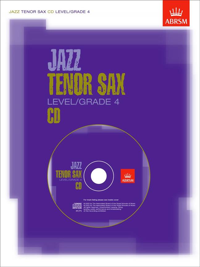 Jazz Tenor Sax CD Level/Grade 4