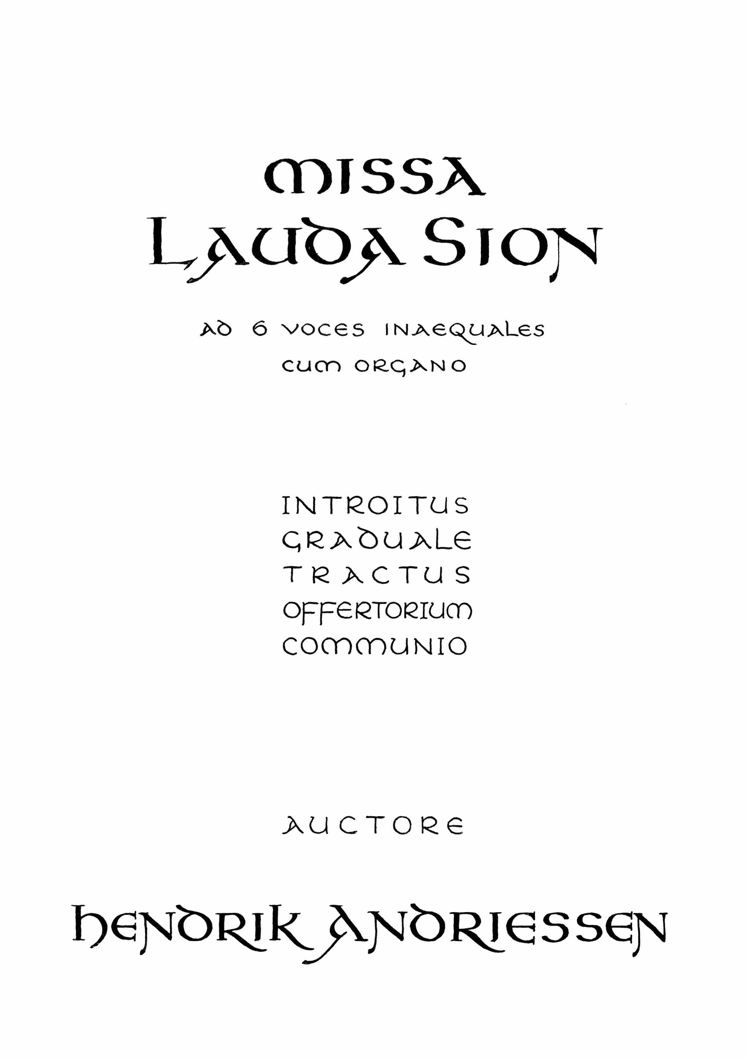 Hendrik Andriessen: Missa Lauda Sion Ordinarium