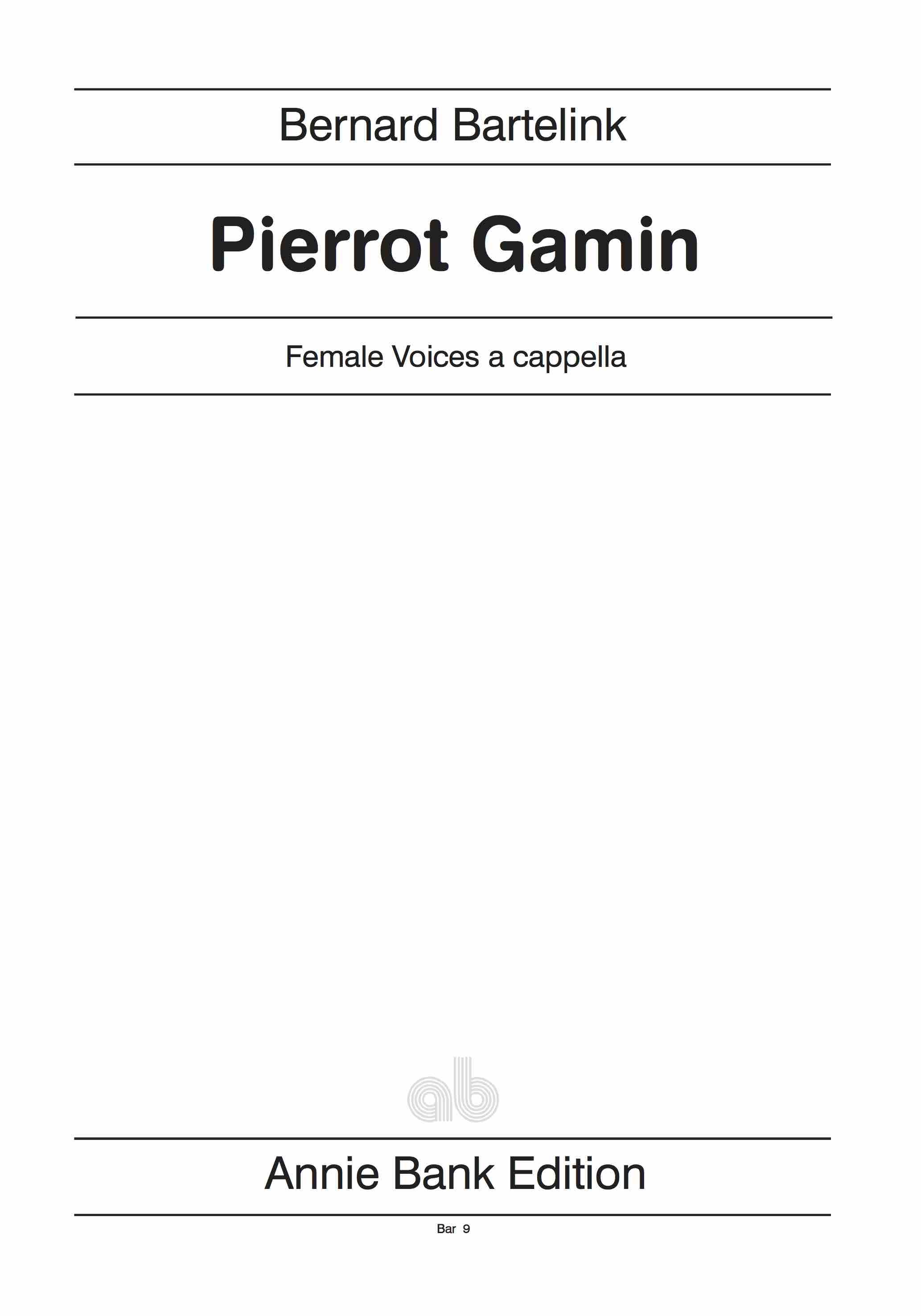 Bernard Bartelink: Pierrot gamin (SSA)