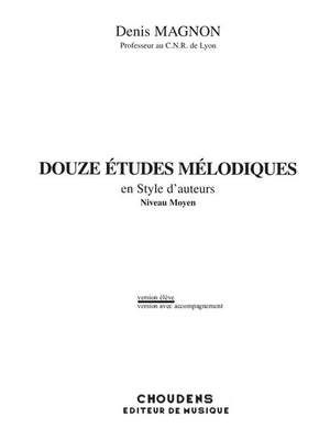 12 Etudes Melodiques Moyen-Livre de L'Eleve