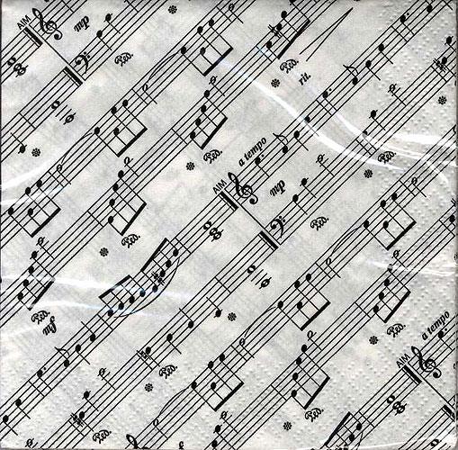 Napkins: 2-Ply Beverage Napkins - Notation Design