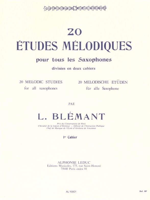 Louis Blemant: 20 Etudes Melodiques 1