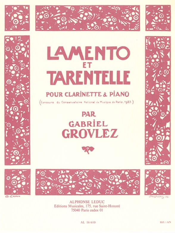 Gabriel Grovlez: Lamento Et Tarentelle