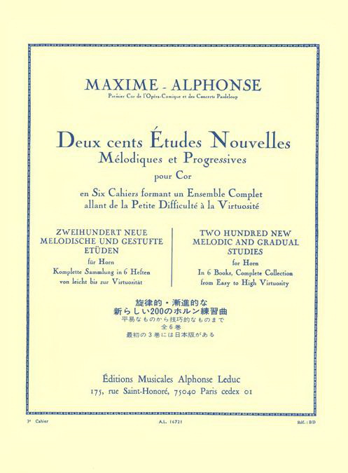 Maxime-Alphonse: 200 Études Nouvelles Mélodiques Et Progressives