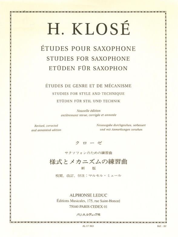 Klose: Etudes Genre & Mecanisme