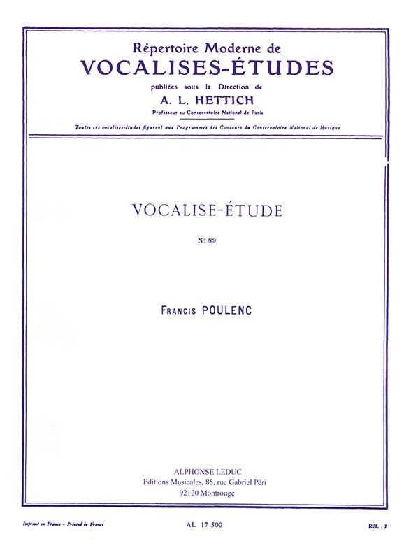 Francis Poulenc: Vocalise-Etude No. 89 (High Voice)