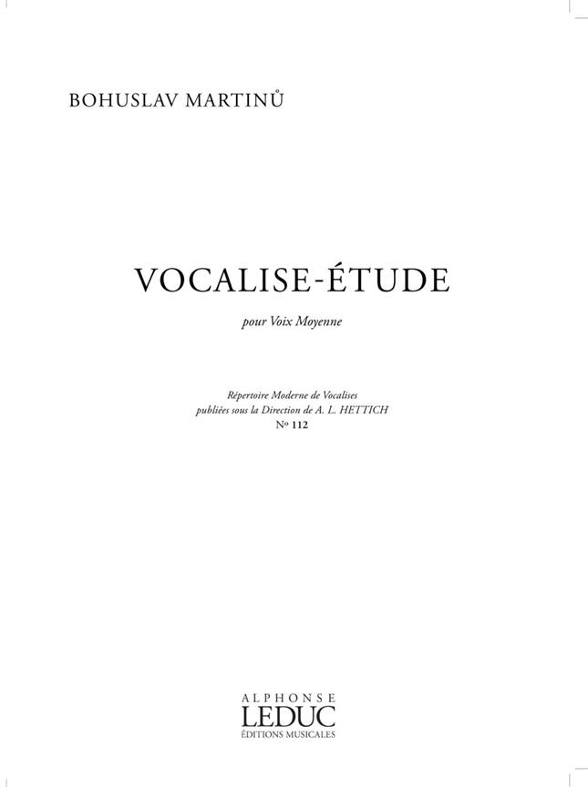 Martinu: Vocalise Etude N0112