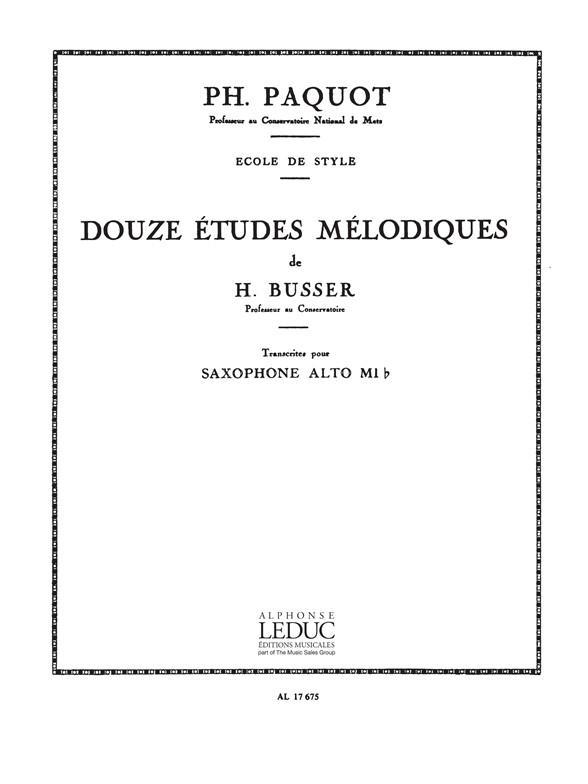 Henri Busser: 12 Etudes Melodiques