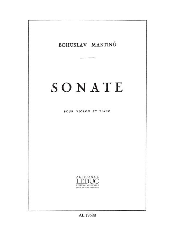 Bohuslav Martinu: Sonate