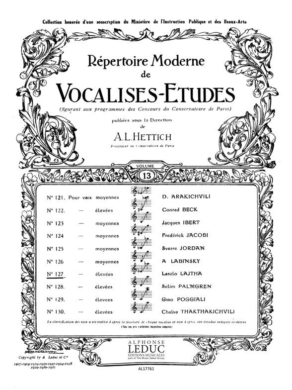 Lajtha: Vocalise Etude N0127