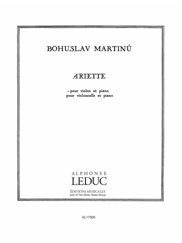 Bohuslav Martinu: Ariette