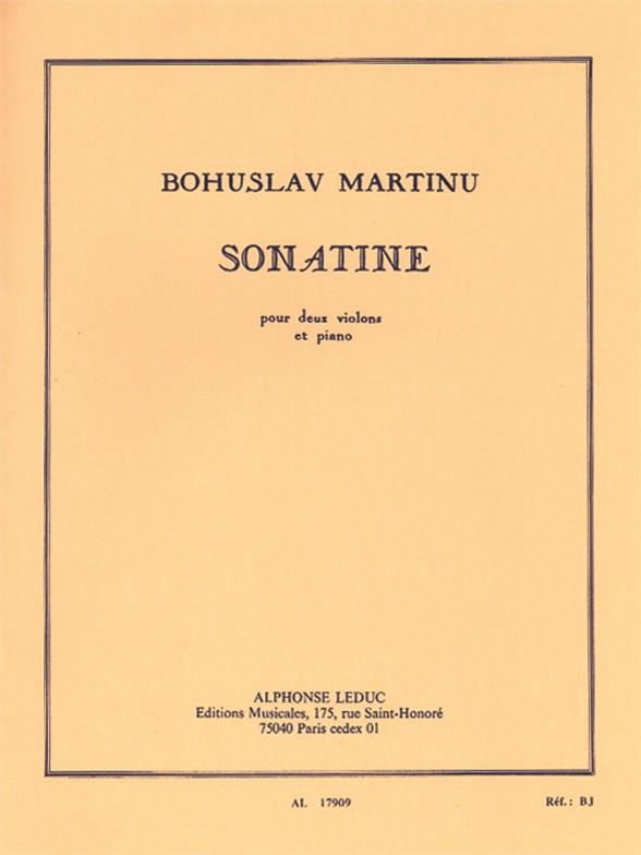 Bohuslav Martinu: Sonatine Pour Deux Violons Et Piano