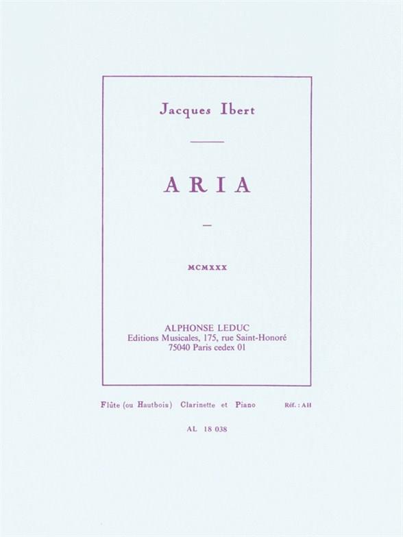 Jacques Ibert: Aria (Fluit, Klarinet, Piano)