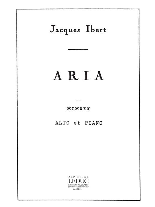 Jacques Ibert: Aria