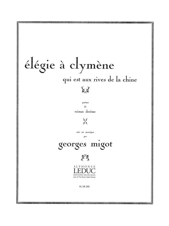 Migot: Elegie A Clymene