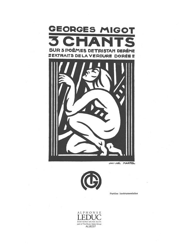 3 Chants Suivis D'Un Air A Vocalises Sur Poemes