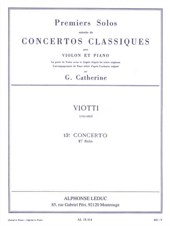 Viotti: Premiers Solos Concertos