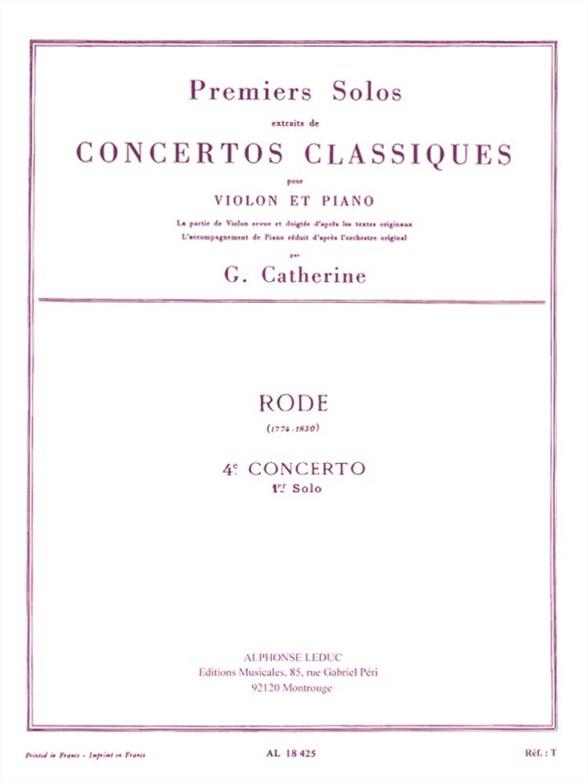 Rode: Premiers Solos Concertos