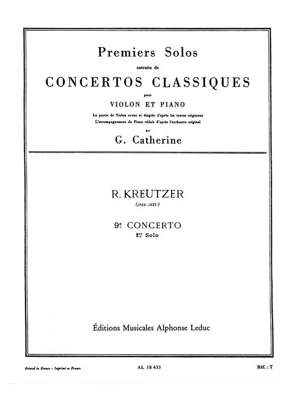 Rodolphe Kreutzer: Premiers Solos Concertos Nr. 9