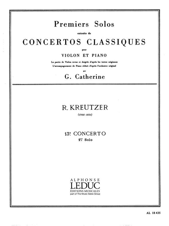 Rodolphe Kreutzer: Premiers Solos Concertos Nr. 13