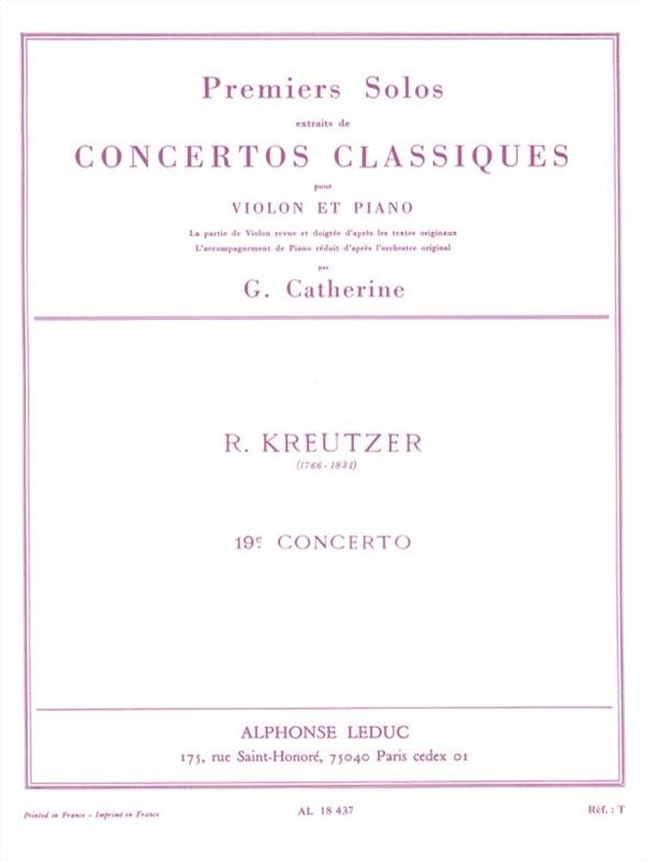 Rodolphe Kreutzer: Premiers Solos Concertos Nr. 19