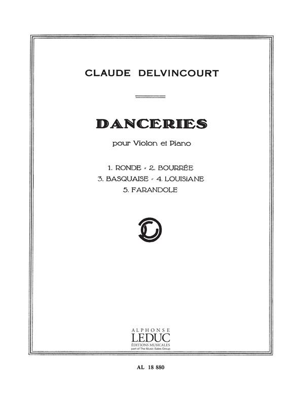 Delvincourt Danceries Violin & Piano