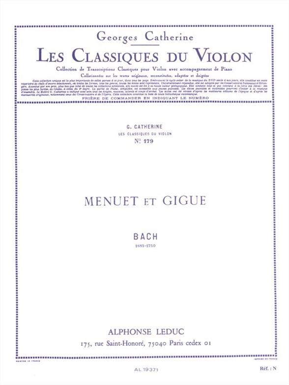 Violin Classics - Menuet And Gigue By J. S. Bach